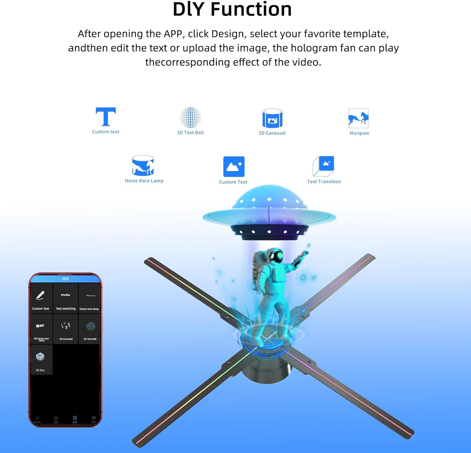 3D Proyector Holográfico Impermeable — 3
